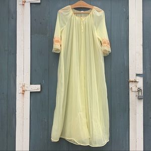 Vintage 60’s Chiffon and Lace Pastel Robe